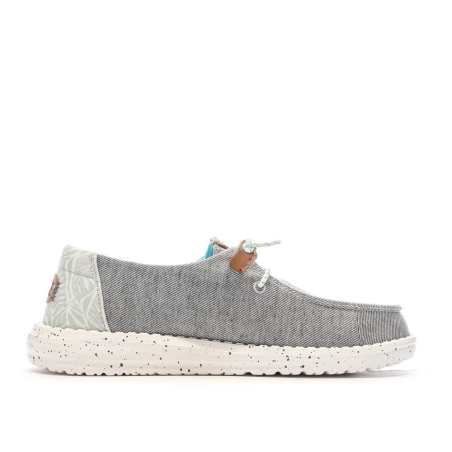 Chaussures Grise Chiné Femme Hey Dude Wendy Heathered Slub