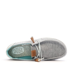 Chaussures Grise Chiné Femme Hey Dude Wendy Heathered Slub