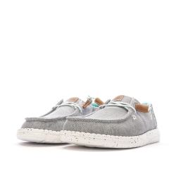 Chaussures Grise Chiné Femme Hey Dude Wendy Heathered Slub