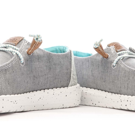 Chaussures Grise Chiné Femme Hey Dude Wendy Heathered Slub