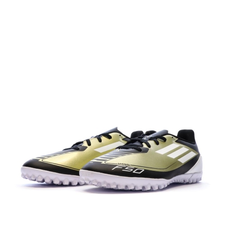 Chaussures de Foot Doré/Noir Homme Adidas F50 Club TF Messi