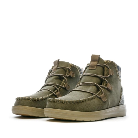 Boots Kaki Femme Hey Dude Eloise