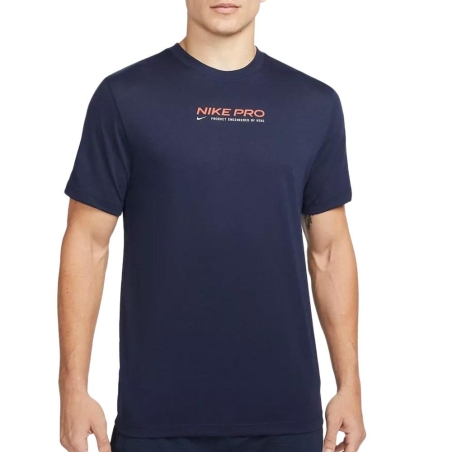 T-shirt Marine Homme Nike M Nk Pro