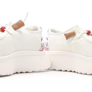 Chaussures Blanches Femme Hey Dude Wally Sport Mesh