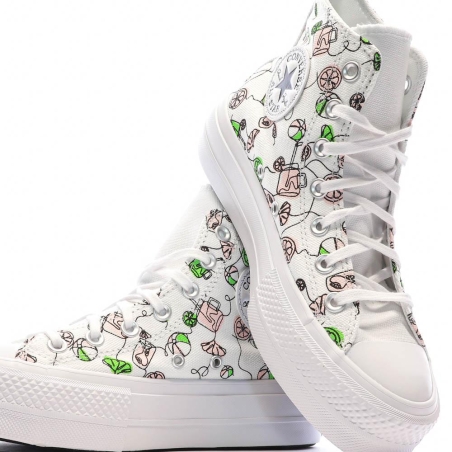 Baskets Blanches/Noires Femme Converse Lemonade