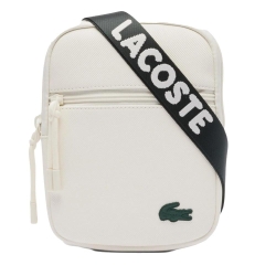 Sacoche Blanche Homme Lacoste Flat