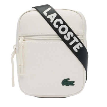 Sacoche Blanche Homme Lacoste Flat