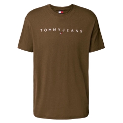 T-Shirt Marron Homme Tommy Hilfiger Reg Linearss
