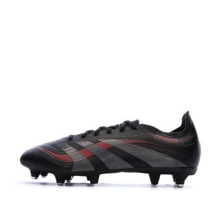 Chaussures de Foot Noir/Rouge Homme Adidas Predator League SG