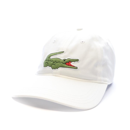 Casquette Blanche Mixte Lacoste Twill Big Croch