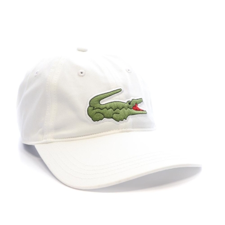 Casquette Blanche Mixte Lacoste Twill Big Croch