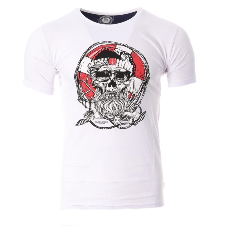 T-shirt Blanc Homme La Maison Blaggio MORO