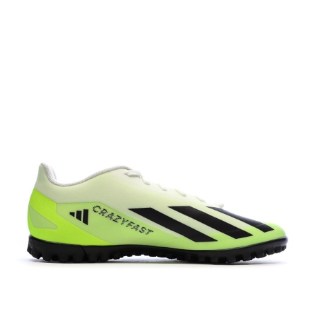 Chaussures de football Blanches/Jaunes/Noires Homme Adidas X Crazyfast