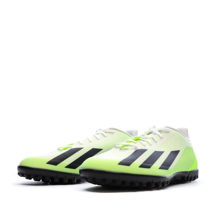 Chaussures de football Blanches/Jaunes/Noires Homme Adidas X Crazyfast