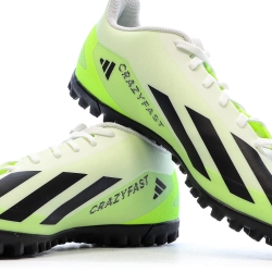 Chaussures de football Blanches/Jaunes/Noires Homme Adidas X Crazyfast