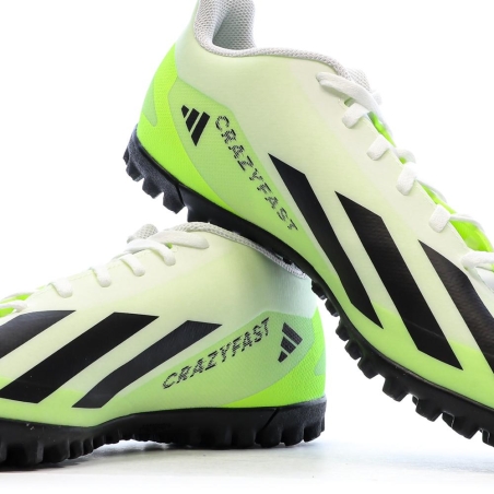 Chaussures de football Blanches/Jaunes/Noires Homme Adidas X Crazyfast