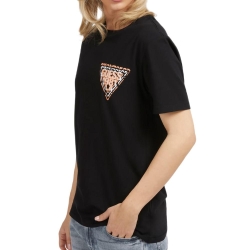 T-shirt Noir Homme Guess Puff