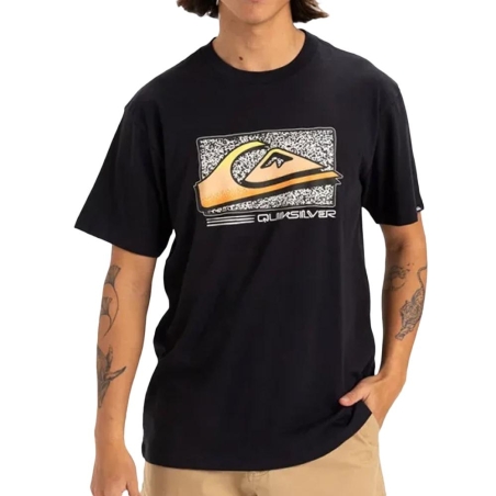 T-shirt Noir Homme Quiksilver Retro Fade Yem