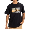 T-shirt Noir Homme Quiksilver Retro Fade Yem
