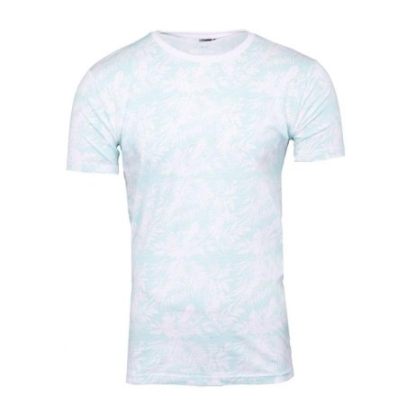 T-shirt Blanc/Turquoise Homme La Maison Blaggio Fleur