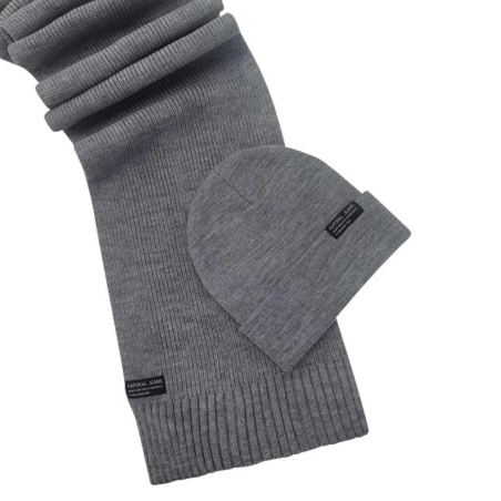 Coffret Bonnet + Écharppe Gris Homme Kaporal BERA