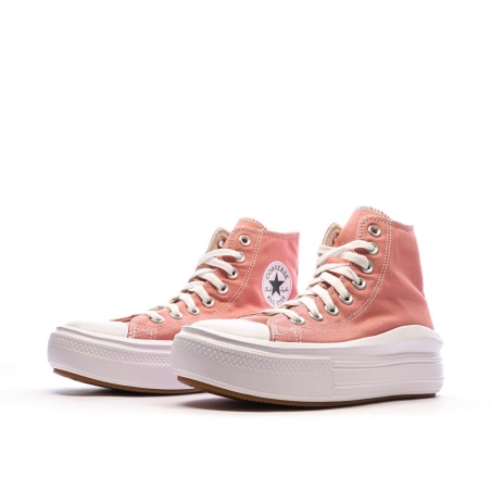 Baskets Roses Femme Converse All Star Move Platform