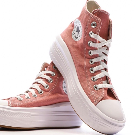 Baskets Roses Femme Converse All Star Move Platform