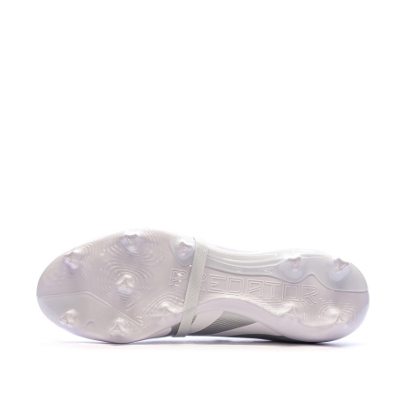 Chaussures de Foot Blanches Homme Adidas Predator League FT FG/MG