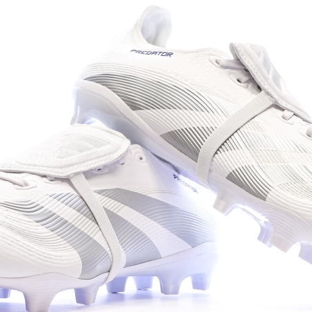 Chaussures de Foot Blanches Homme Adidas Predator League FT FG/MG