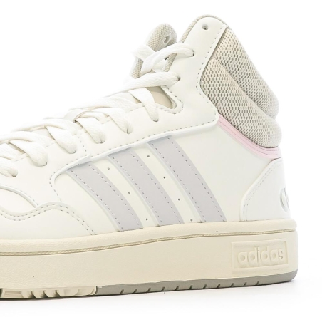 Baskets Beige/Rose Femme Adidas Hoops 3.0