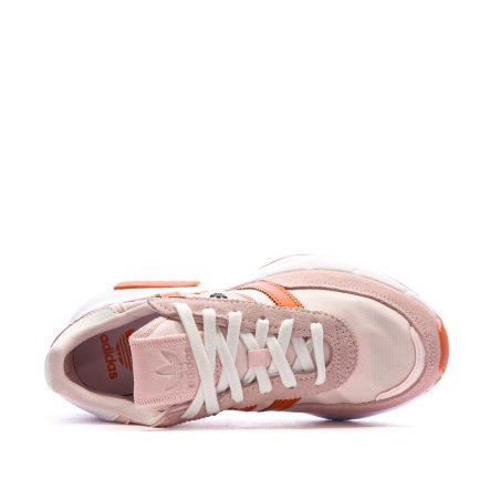 Baskets Rose/Orange Femme Adidas Retropy