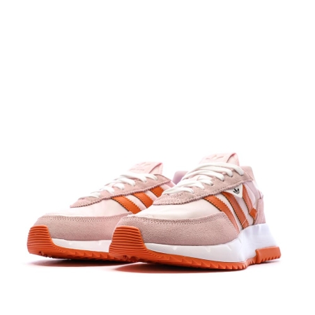 Baskets Rose/Orange Femme Adidas Retropy