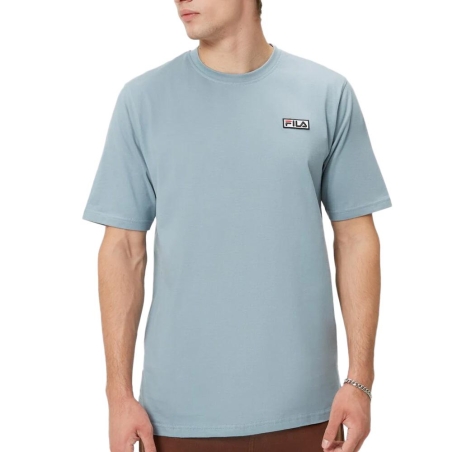 T-shirt Bleu Clair Homme Fila Embroidered