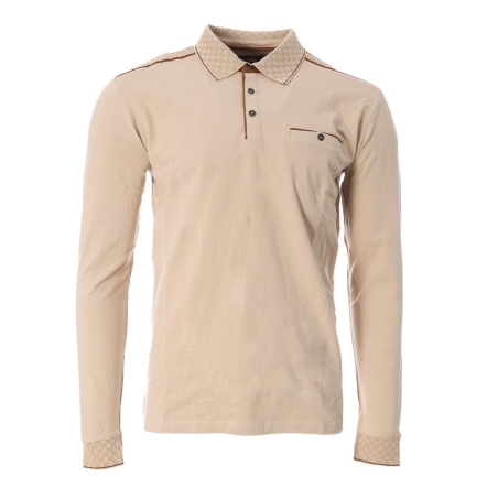 T-shirt Manches Longues Beige/Camel Homme RMS26 91233