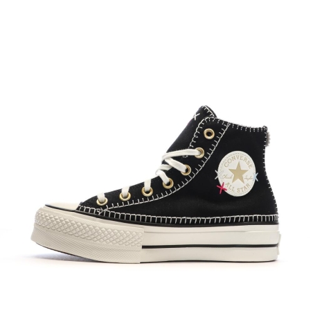 Baskets Noires Femme Converse All Star Lift Crafted