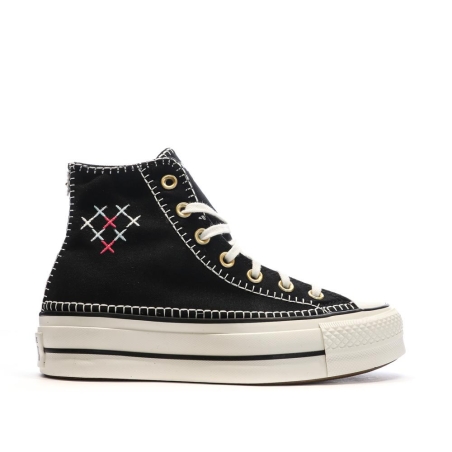 Baskets Noires Femme Converse All Star Lift Crafted