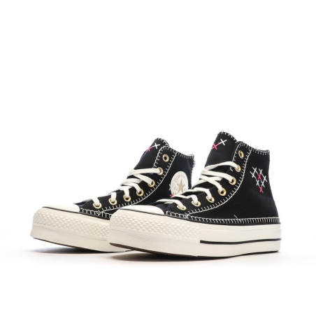 Baskets Noires Femme Converse All Star Lift Crafted