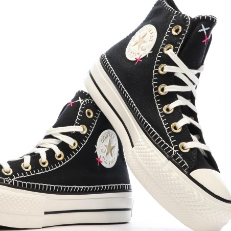 Baskets Noires Femme Converse All Star Lift Crafted