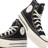 Baskets Noires Femme Converse All Star Lift Crafted