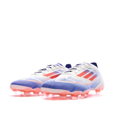 Chaussures de football Blanches/Bleu/Rouges Homme Adidas F50 Pro Mg