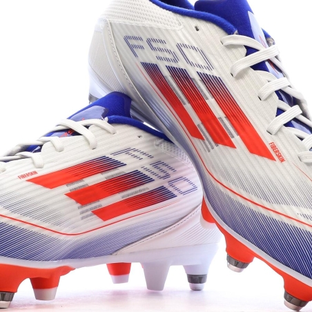 Chaussures de Football Blanches/Bleu/Rouges Homme Adidas League
