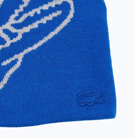 Bonnet Bleu Homme Lacoste Broderie