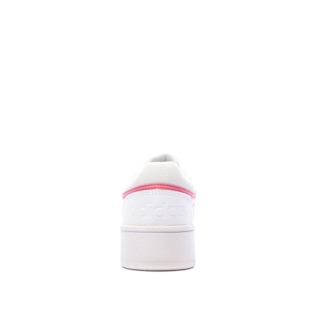 Baskets Blanches/Roses Femme Adidas Hoops 3.0 Bold
