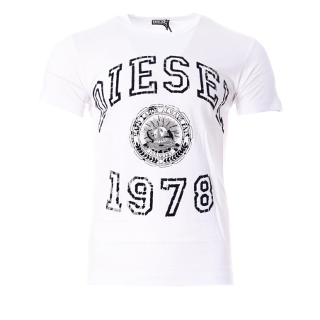T-Shirt Blanc/Noir Homme Diesel Diegor1
