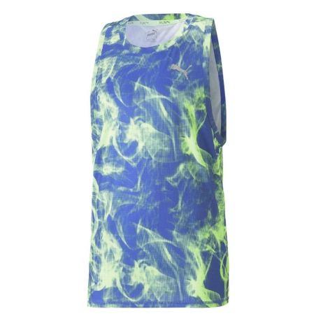 Débardeur Bleu/Vert Homme Puma Run Favorite