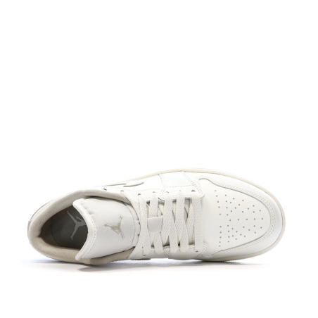Basket Écru/Marron Mixte Nike Air Jordan 1 Low