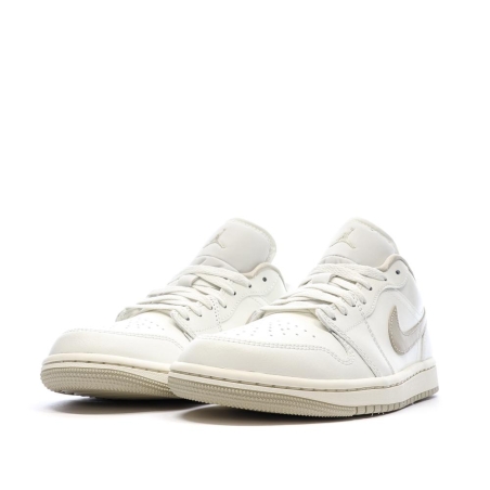Basket Écru/Marron Mixte Nike Air Jordan 1 Low