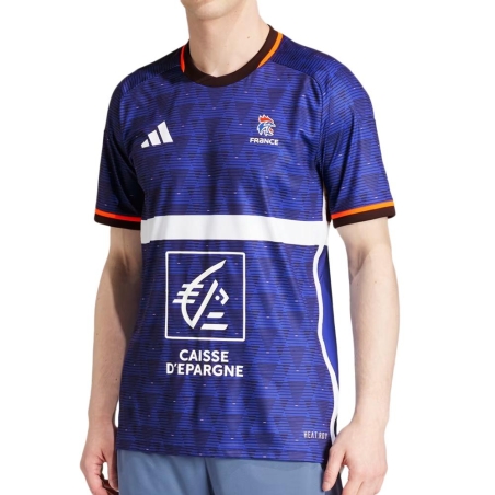 Maillot Equipe de France Handball Bleu Homme Adidas 2024