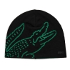 Bonnet Noir/Vert Homme Lacoste Broderie