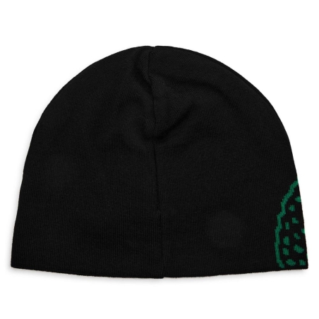 Bonnet Noir/Vert Homme Lacoste Broderie